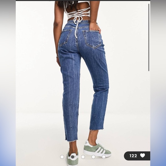 Hollister Curvy High Rise Mom Jeans Blue Size 26 - Picture 4 of 15